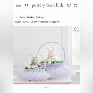 Pottery Barn Kids Tulle Tutu Easter basket liner- large size